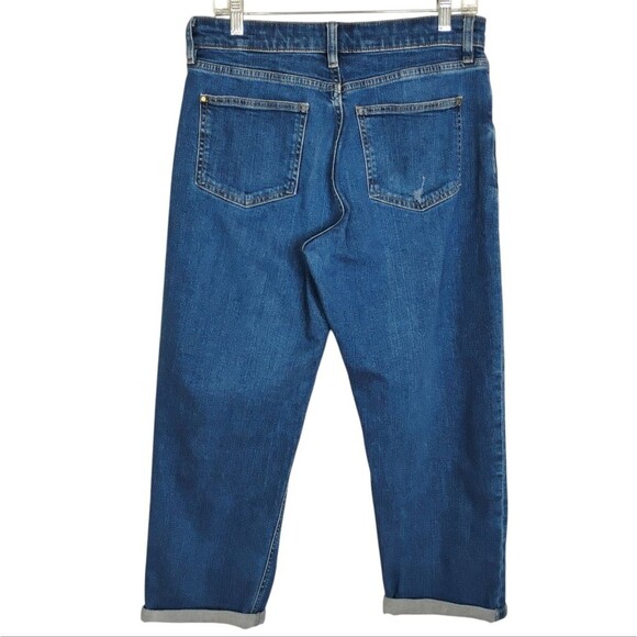 Marks & Spencer Distressed Cropped Jeans Boyfriend size 12 short UK size - Picture 2 of 16